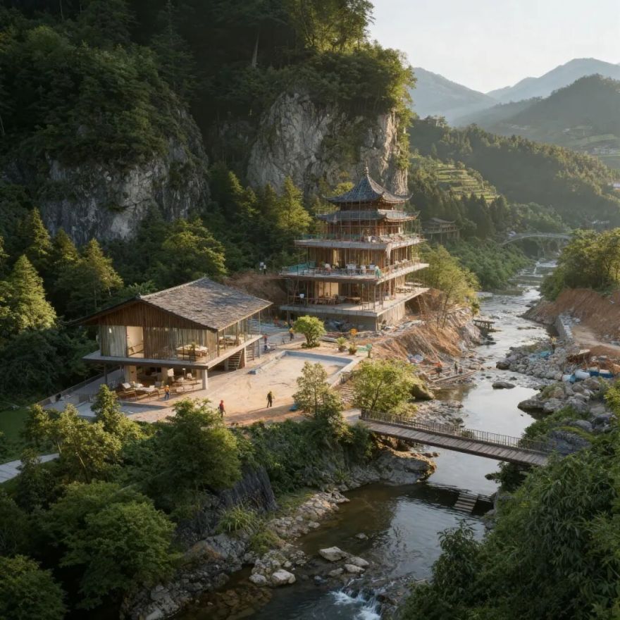 山间溪谷疗愈民宿:设计营造与运营的诗意篇章-30