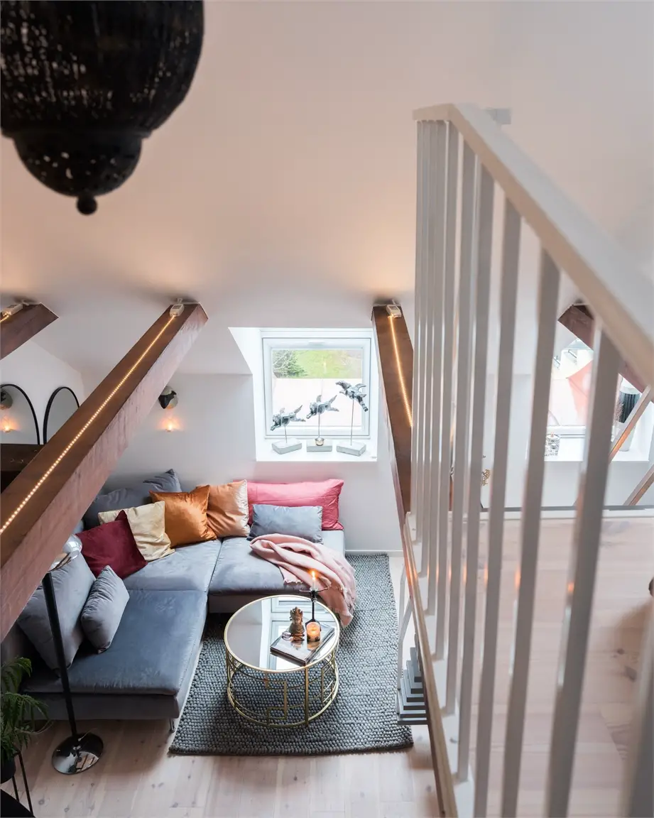 瑞典 35m²小复式，空间设计典范-9