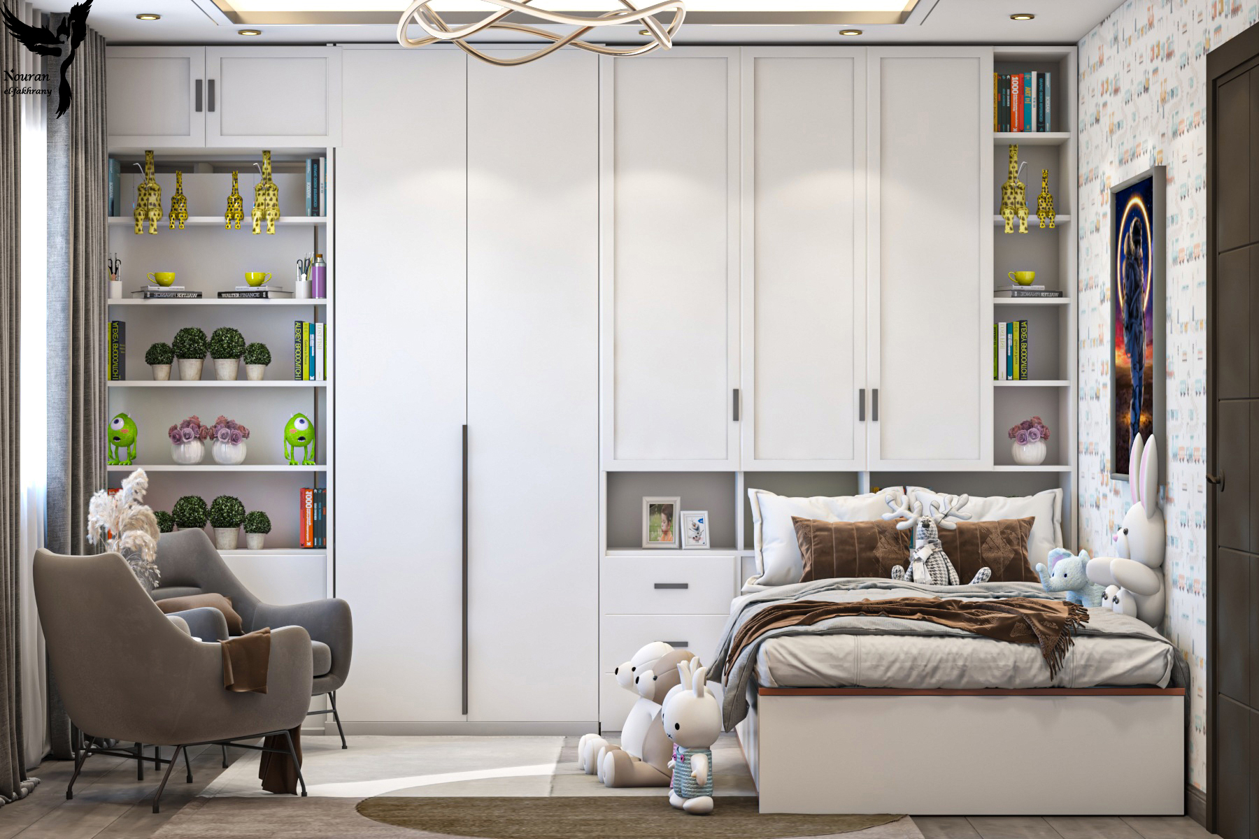 Luxurious boy's bedroom with good use of space-1