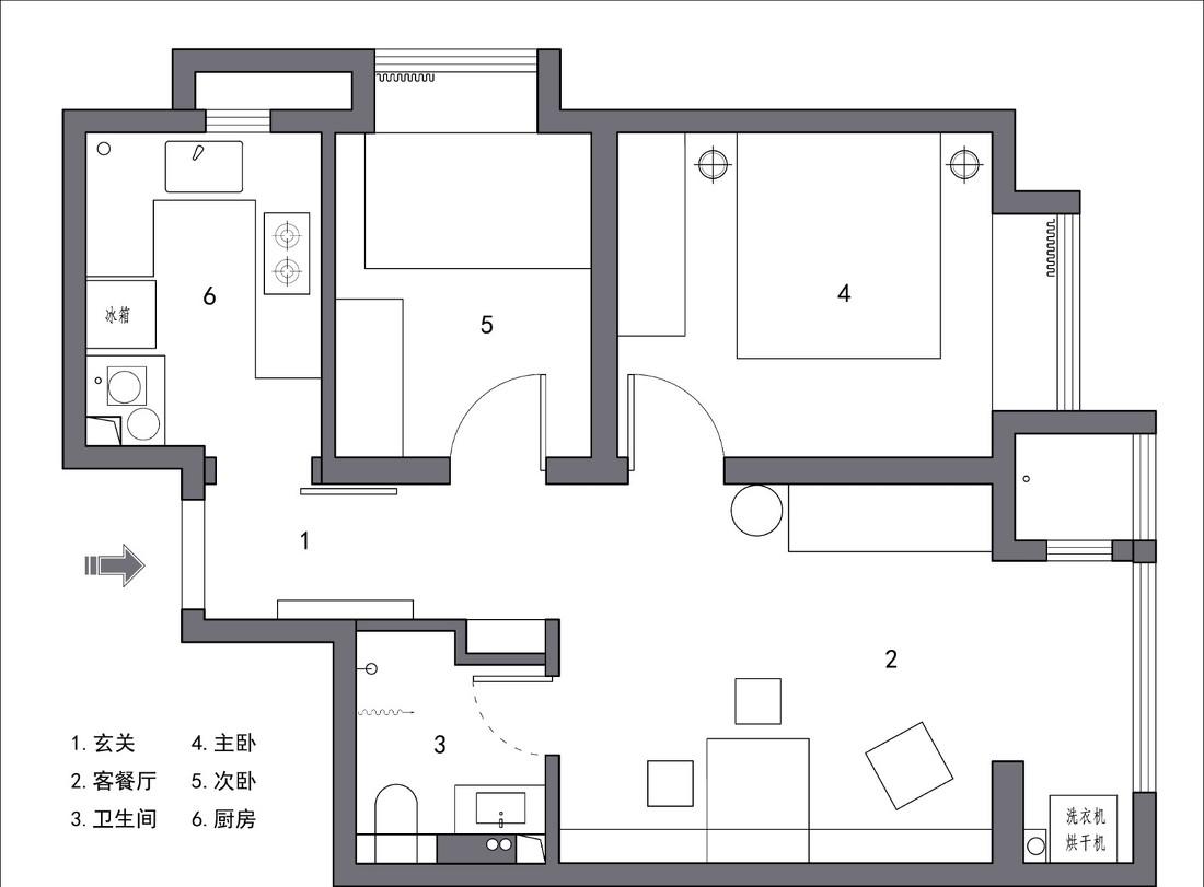 小户型翻新改造 | 空间利用与功能布局的完美结合-58