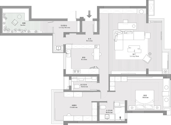 三居130平米装修案例·效果图  锦霖设计,归心之所-18