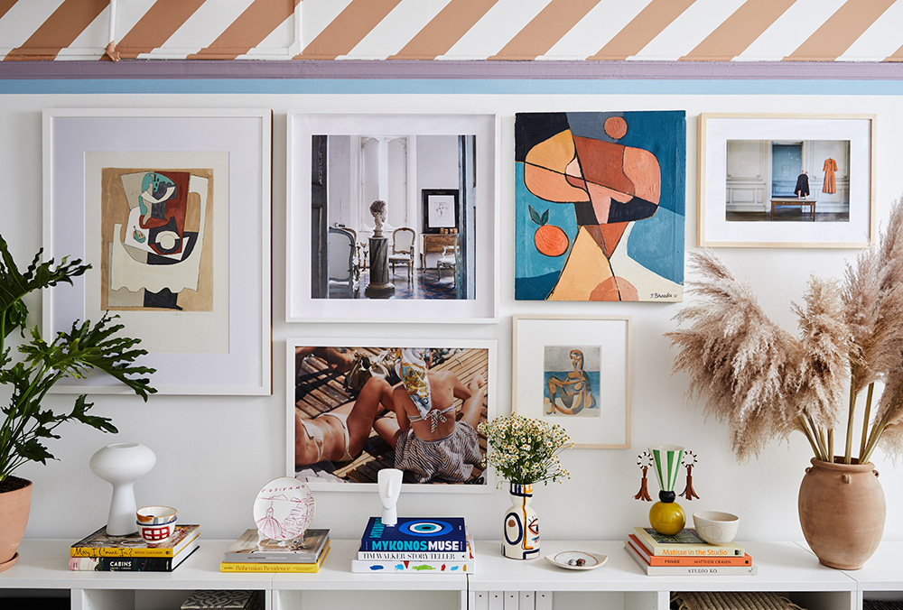 纽约时尚儿童游戏室，马戏团风格条纹天花板-5