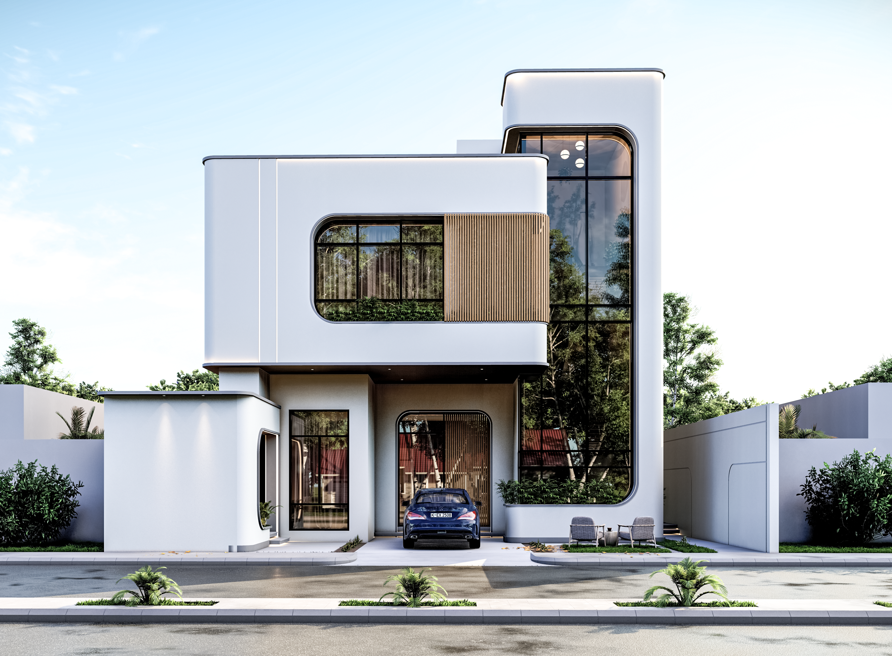 MODERN VILLA ELEVATION DESIGN - EXTERIOR-4