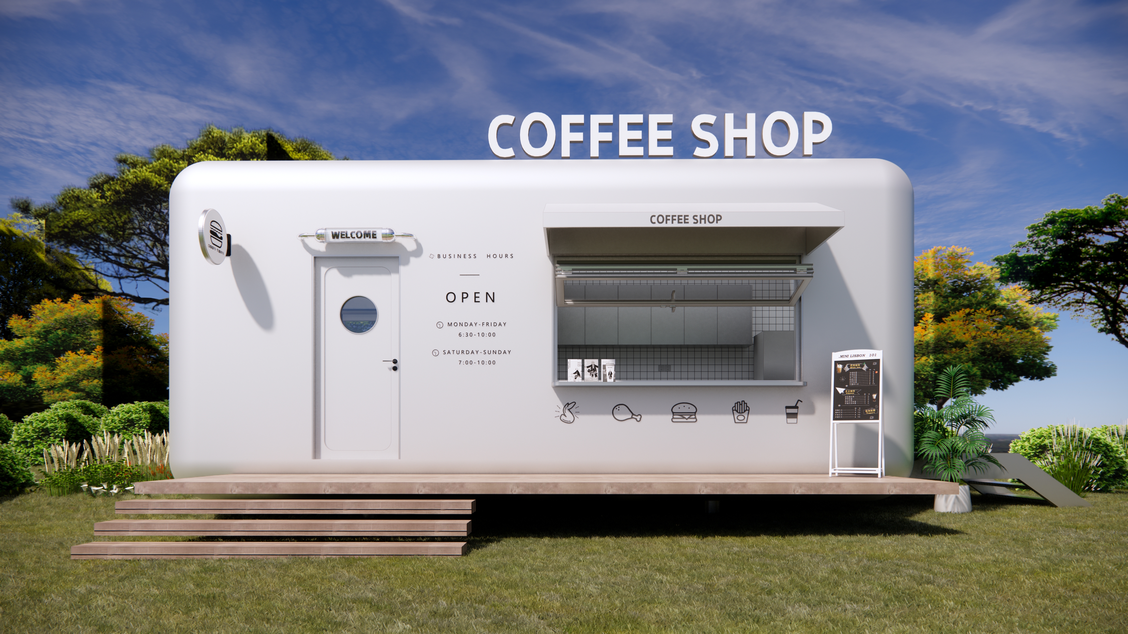 装配式建筑 | 商业售卖车建筑外观&室内设计-0