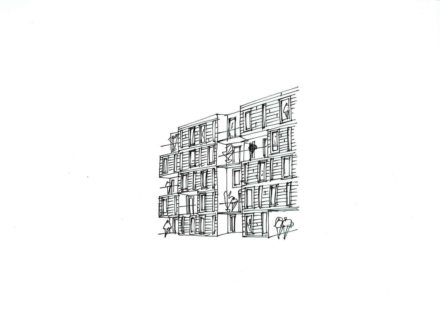 哥本哈根独特黑白建筑,青年住宅新地标-49