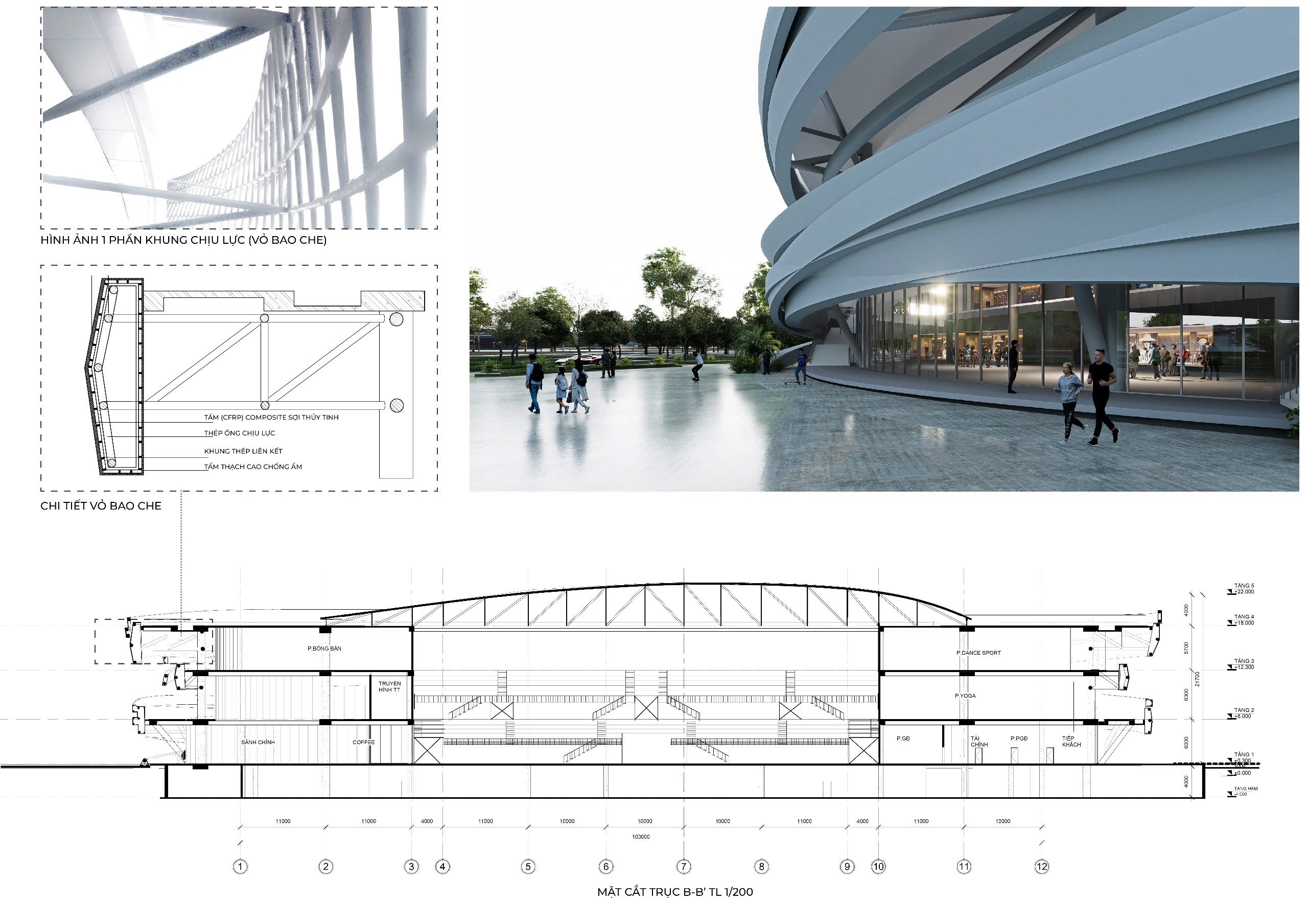 Đồ án TT. Thể dục thể thao- Student Sports Center-8