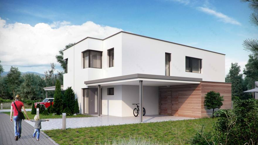 奥地利时尚双屋住宅,宽敞现代生活空间-19