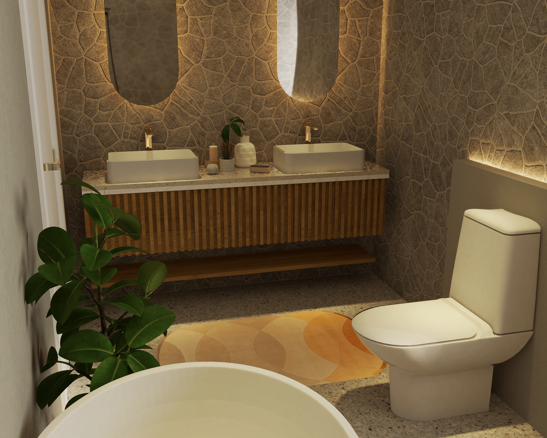 Where Stone Meets Comfort: A Master Bathroom Renovation-12