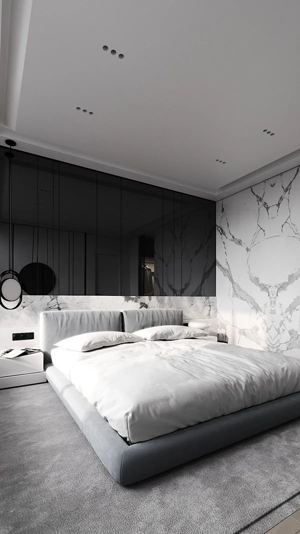 基辅黑白灰禁欲系家居,Anastasiia Reznichenko 现代设计典范-16