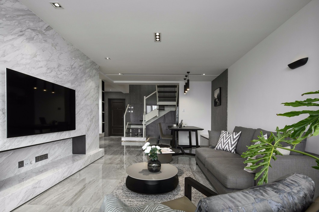宝盛广场住宅 | 现代高级灰的复式 Loft 设计-9