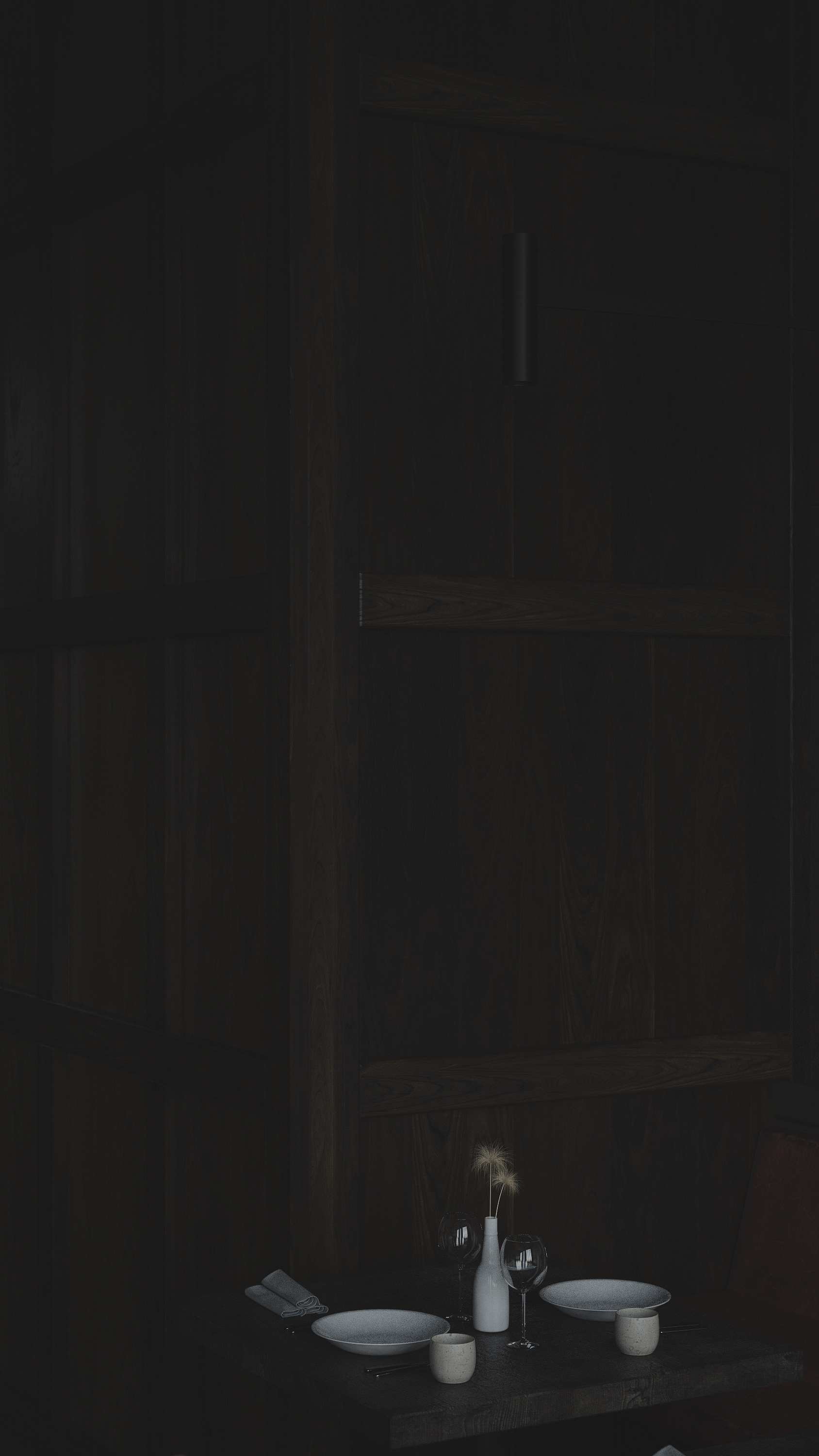 暗系小餐厅 | 3DMAX CR 5.0 Zbursh RizomUV PSCC 打造精致空间-16