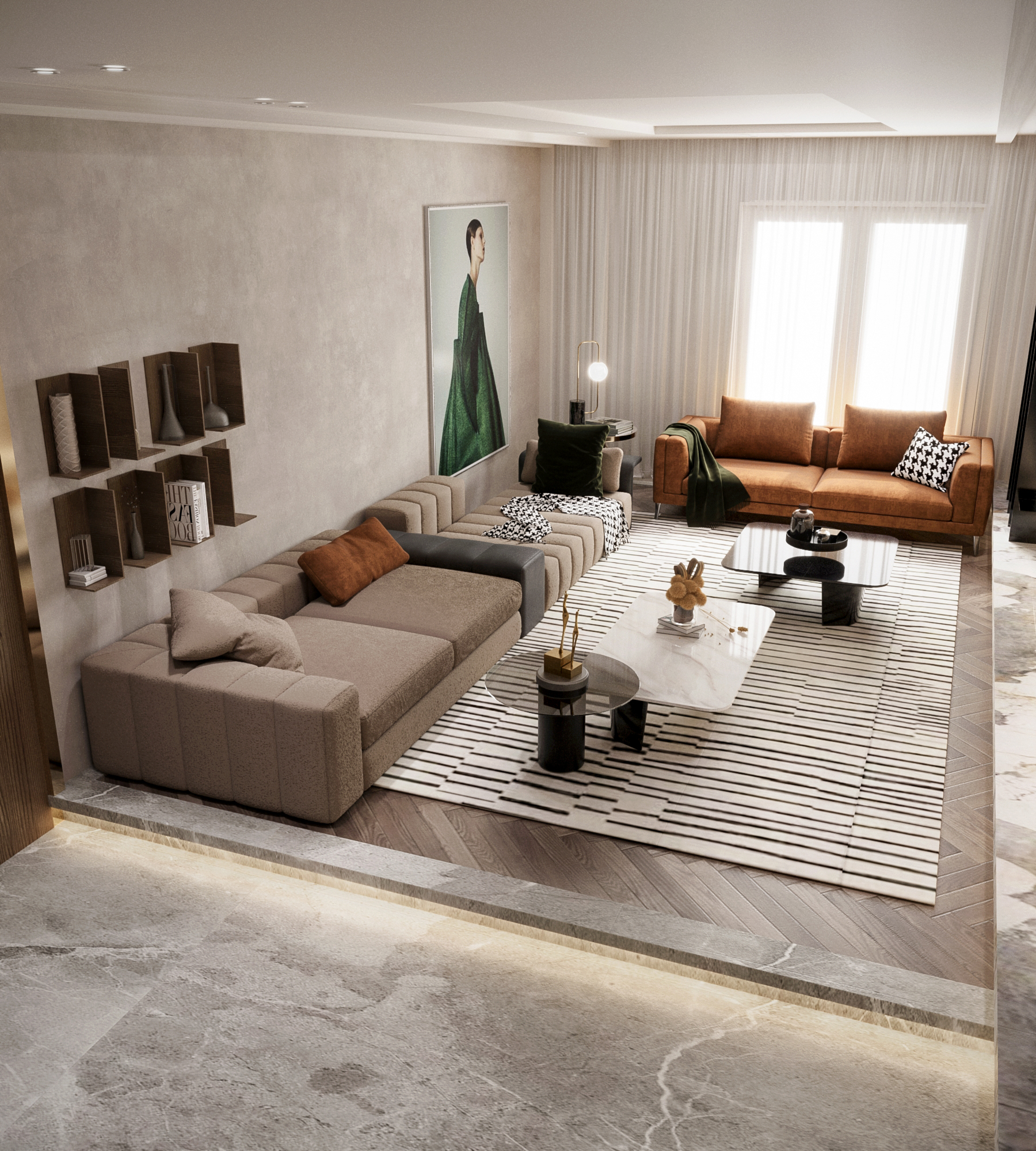 接待家庭客厅丨沙特阿拉伯丨Sara Lotfy-20