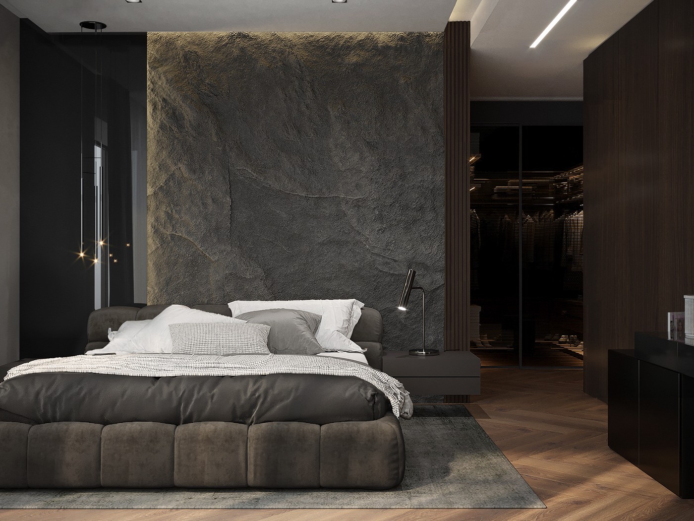 深色现代高级感空间  低调高级！-2