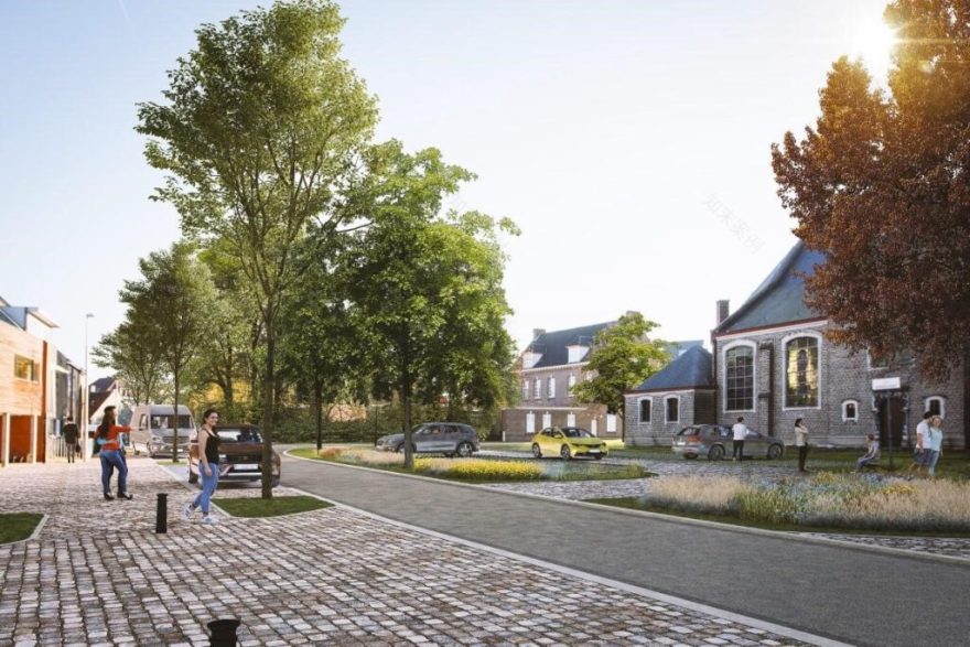 Oostakkerdorp Gent广场改造项目-23