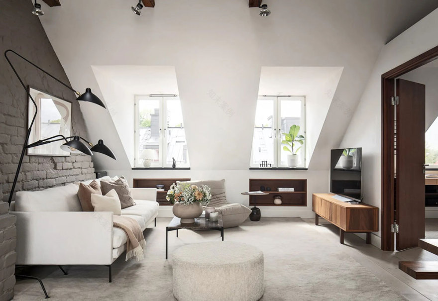 百年砖墙的现代阁楼公寓-3