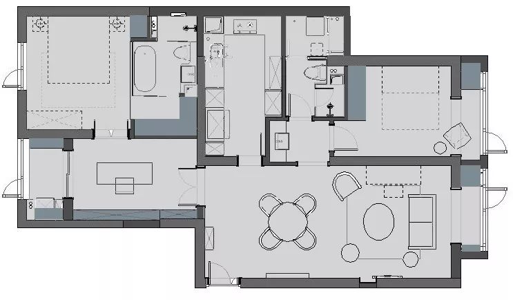融合之居 | 现代法式复古风拉德芳斯-26