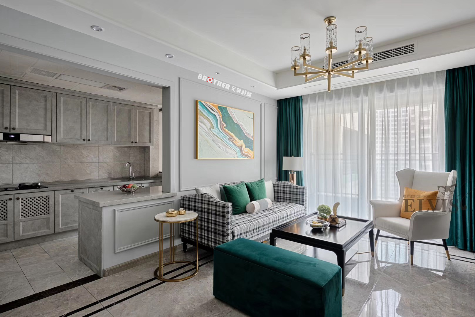 重庆中粮鸿云 80㎡现代轻奢风格装修设计,品质生活之选-6