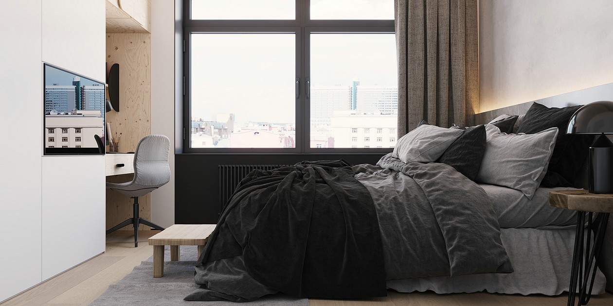 65㎡公寓设计 打造空间的纯粹与自由-11