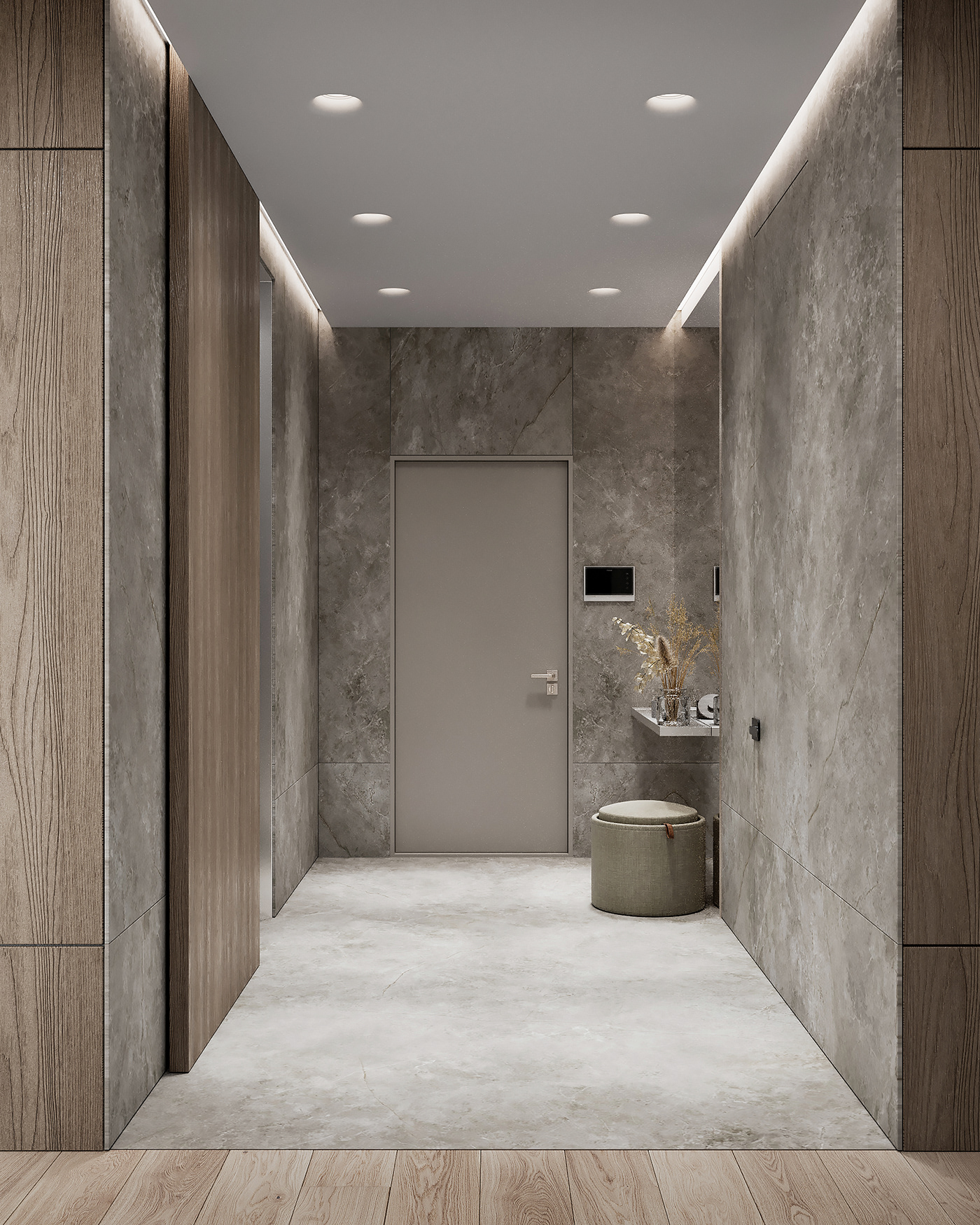 低饱和度的空间感，170㎡现代极简风魅力-6