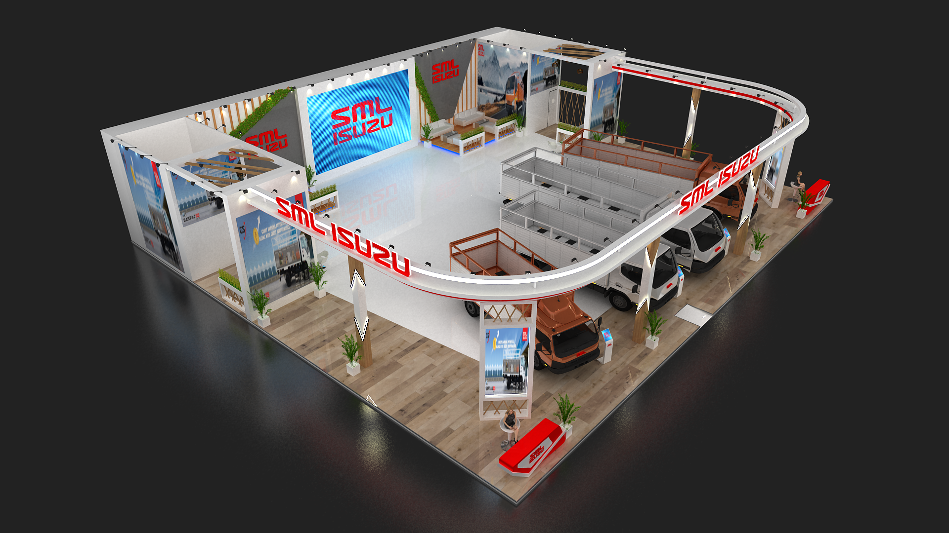 SML SUZU 504 SQM (AUTO EXPO SHOW 2023) BOOTH DESIGN-2