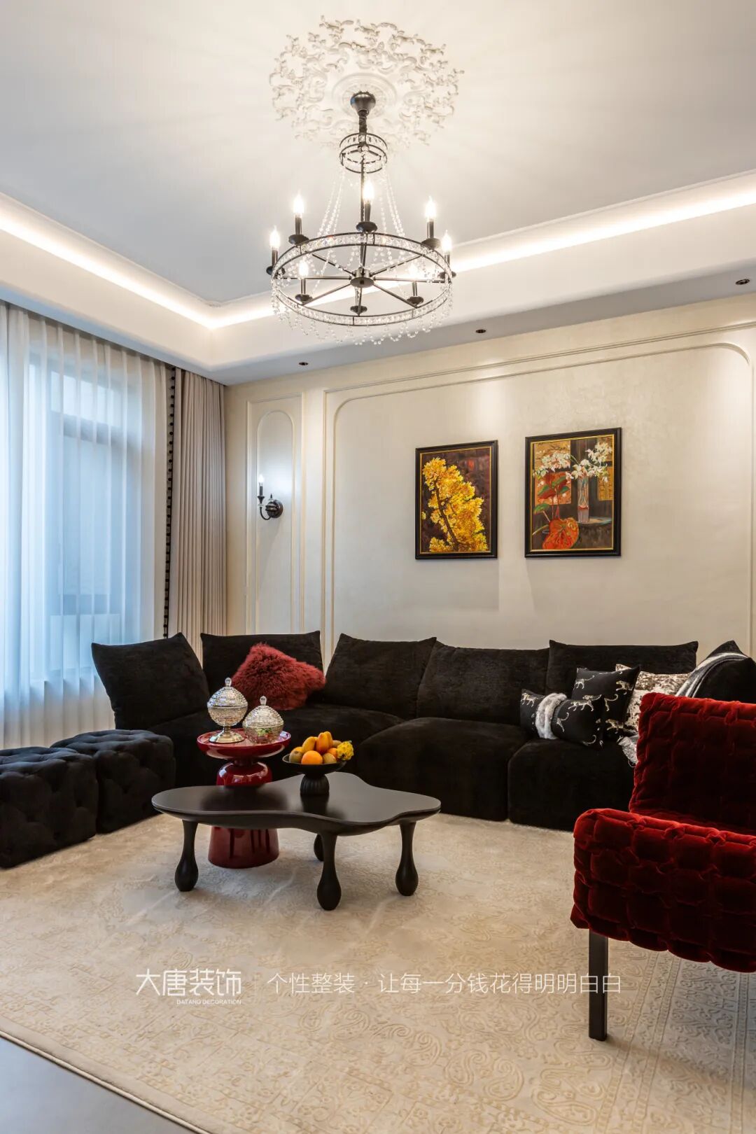 大唐实景丨500㎡别墅装修实景，邂逅法式复古风情-24