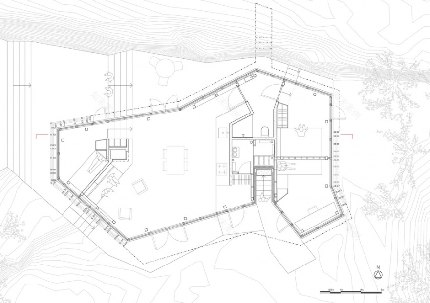 挪威弧线岩石上的岛上之家-42