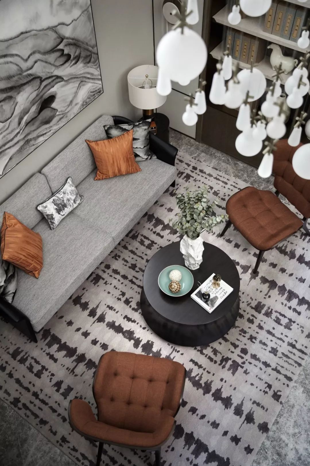 绍兴诸暨 430㎡现代东方气质合院样板房-15