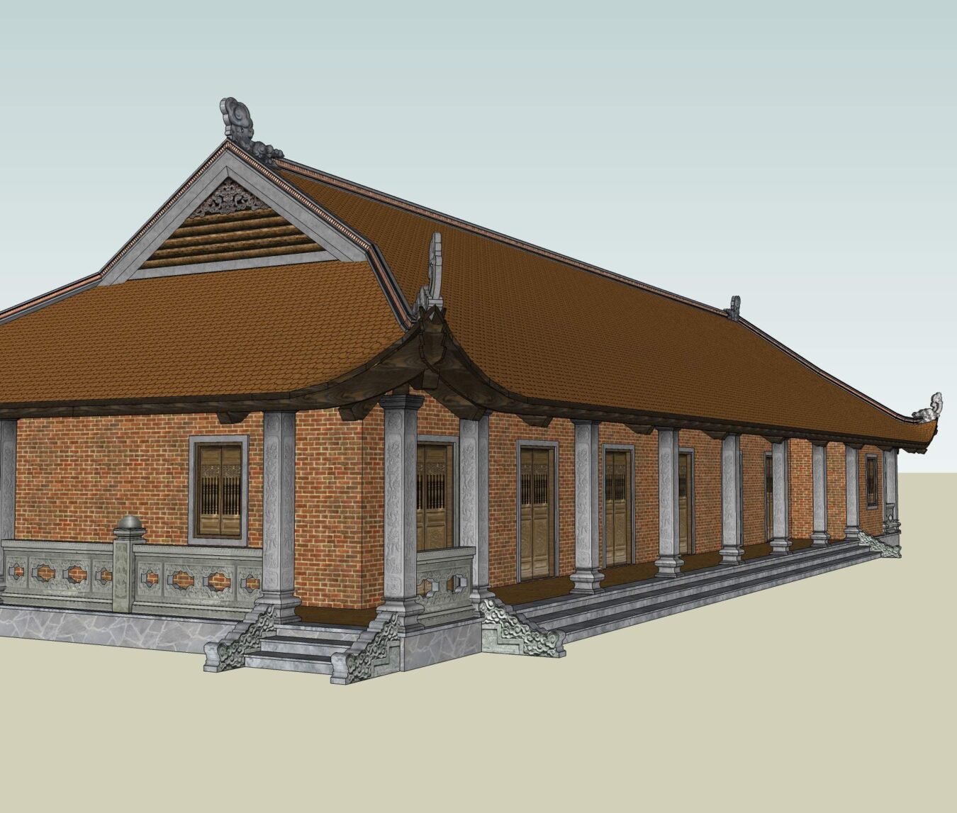 越南古建筑寺庙Sketchup模型库（P4）-8