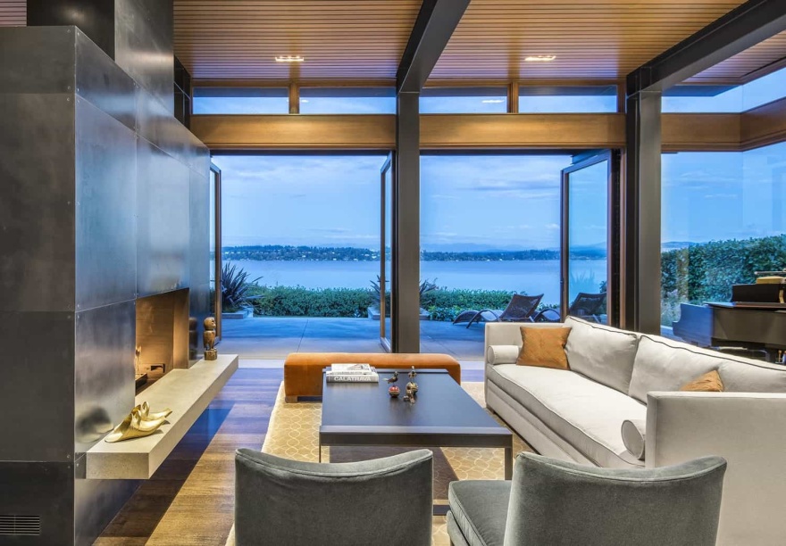 Inside a modern yet warm home on a bluff overlooking Lake Washington-10