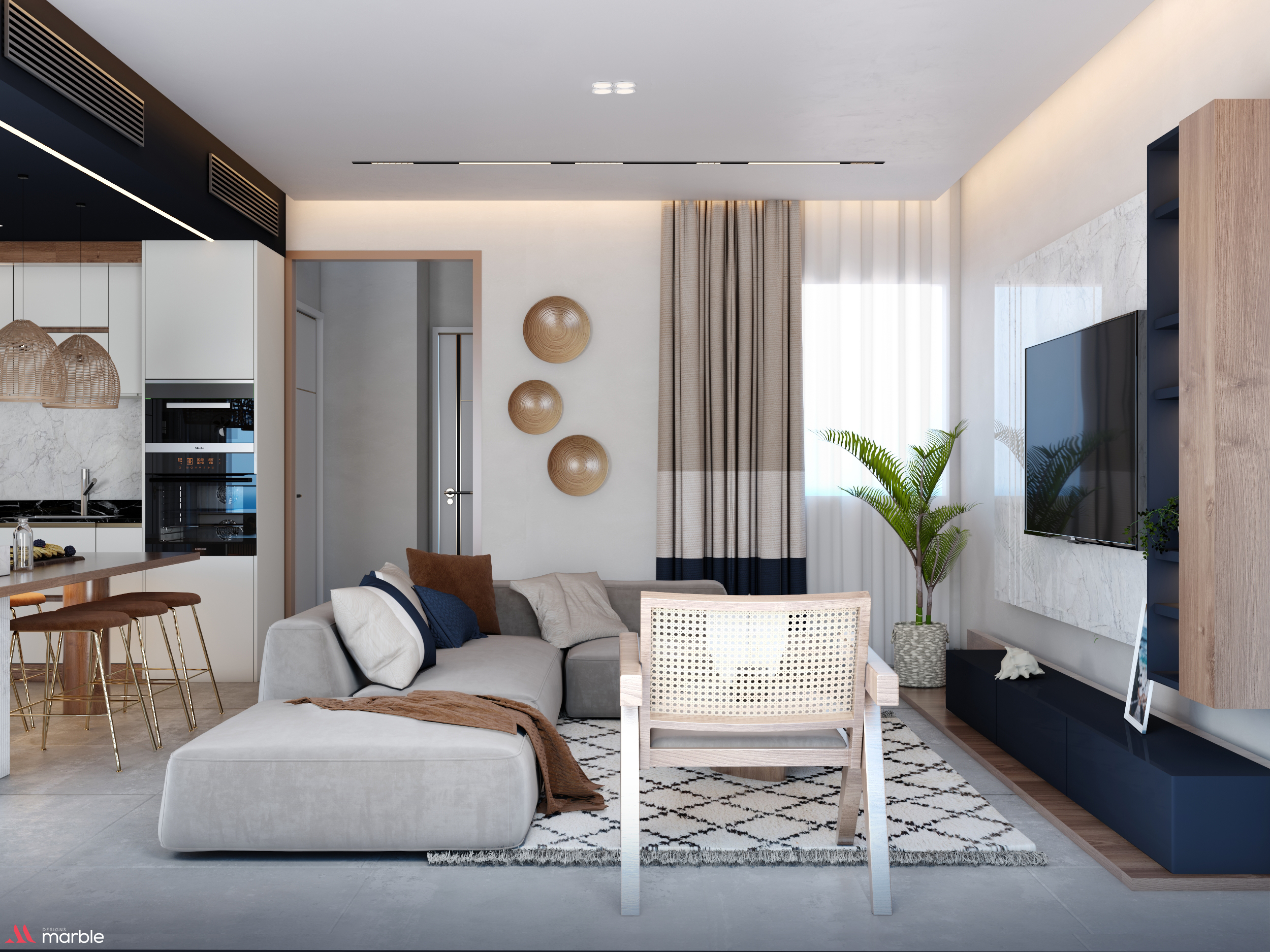 海岸接待与厨房丨Rana Hamdy-14