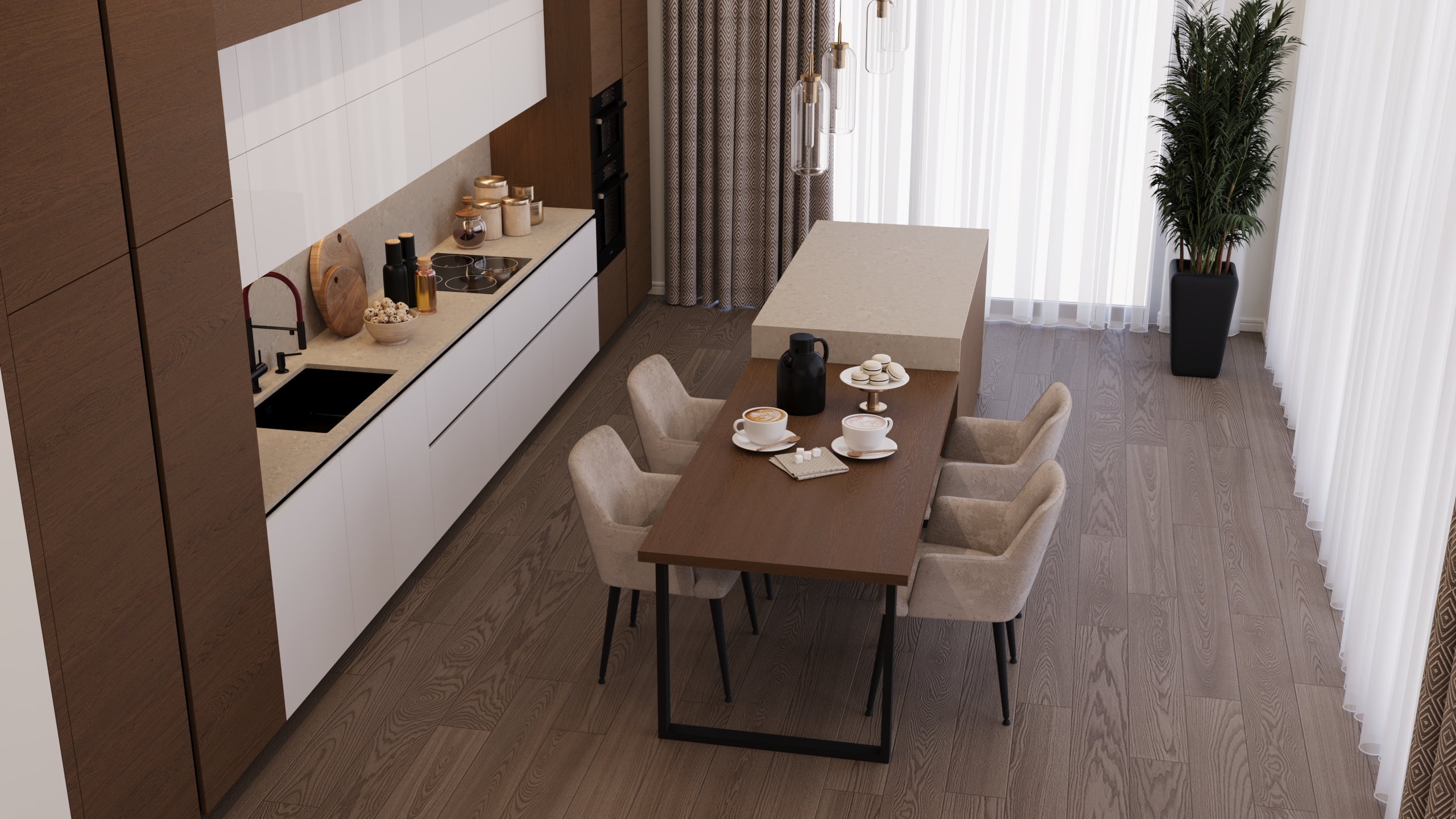 Modern Living with Warm Accents-7