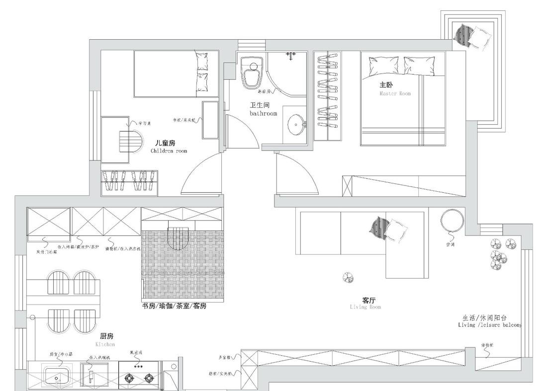 平层空间逆袭 · 打造多功能互动家居-47