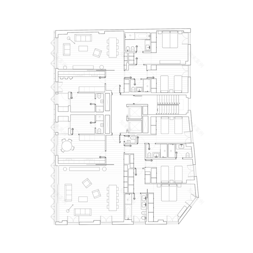 Madrid 住宅大楼“双面性格”设计-19