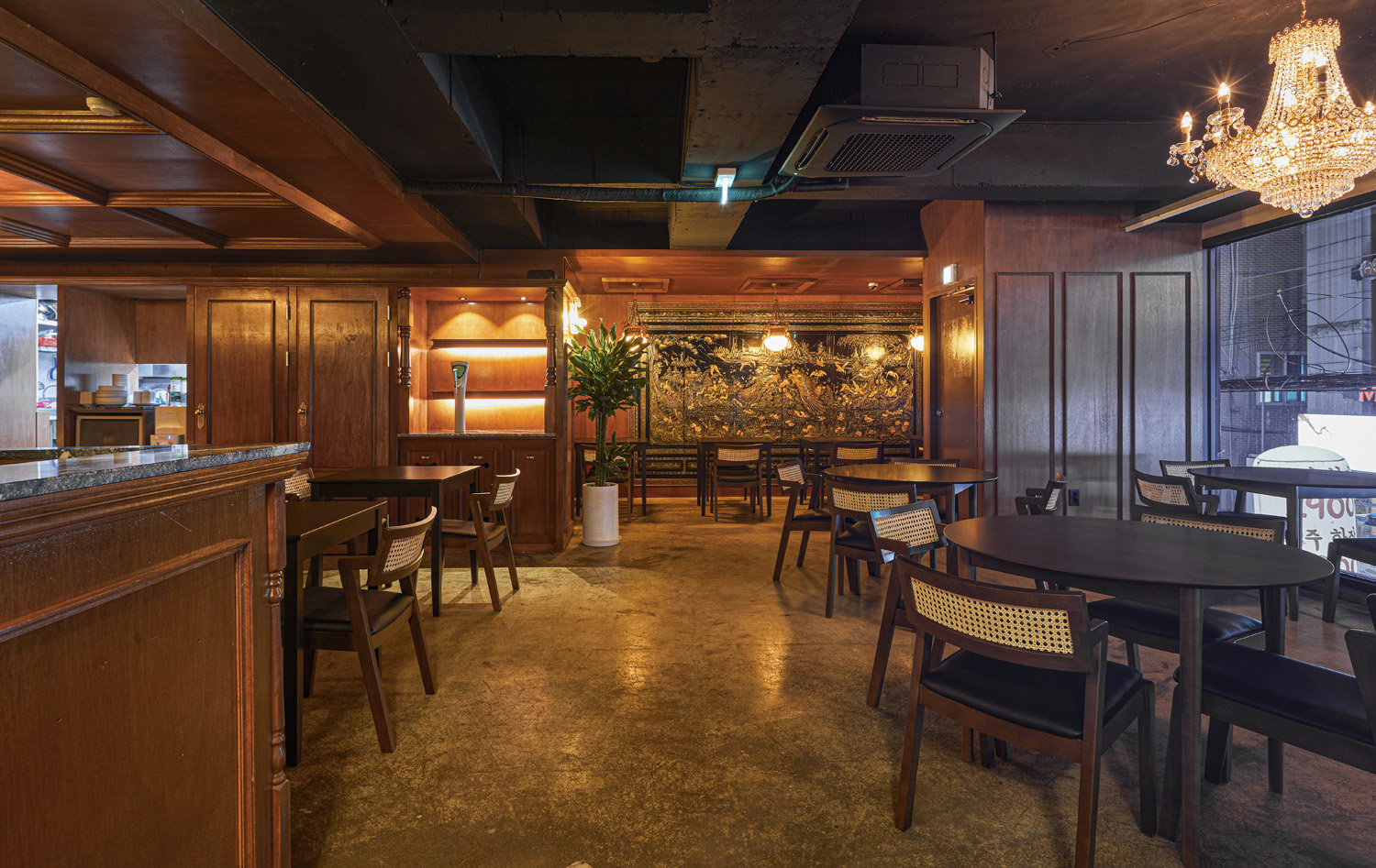 复古风 34 平小餐馆，精致美食空间-3