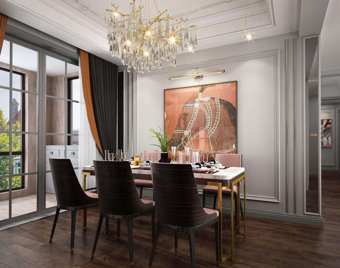 
尚晓明丨云端点墨设计 -180平层/午后红茶 -5