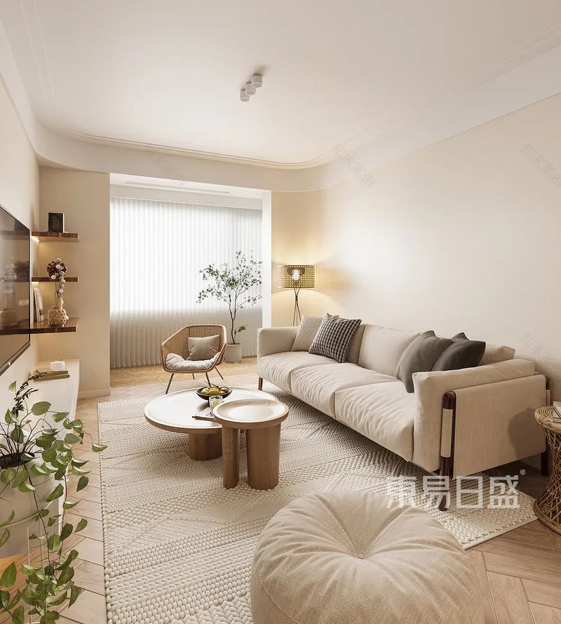 90后独居女性100㎡的高颜值奶油风,每一平米都治愈人心-2