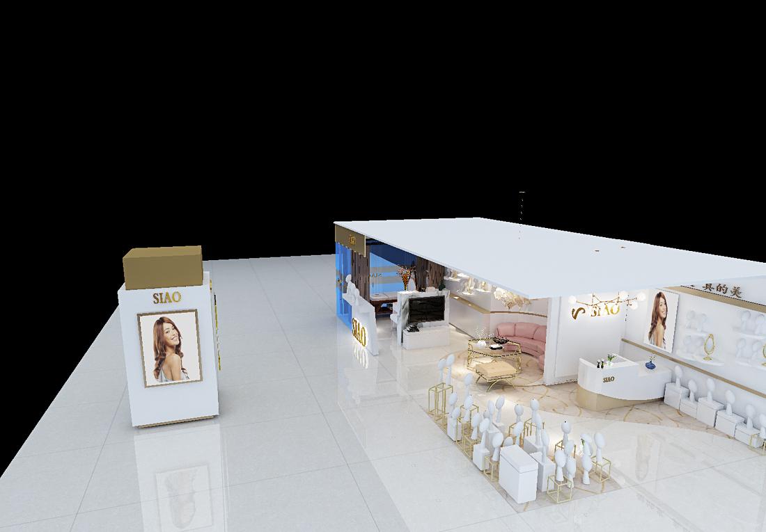 双色假发店 | 玫瑰金与白色的清爽空间设计-2