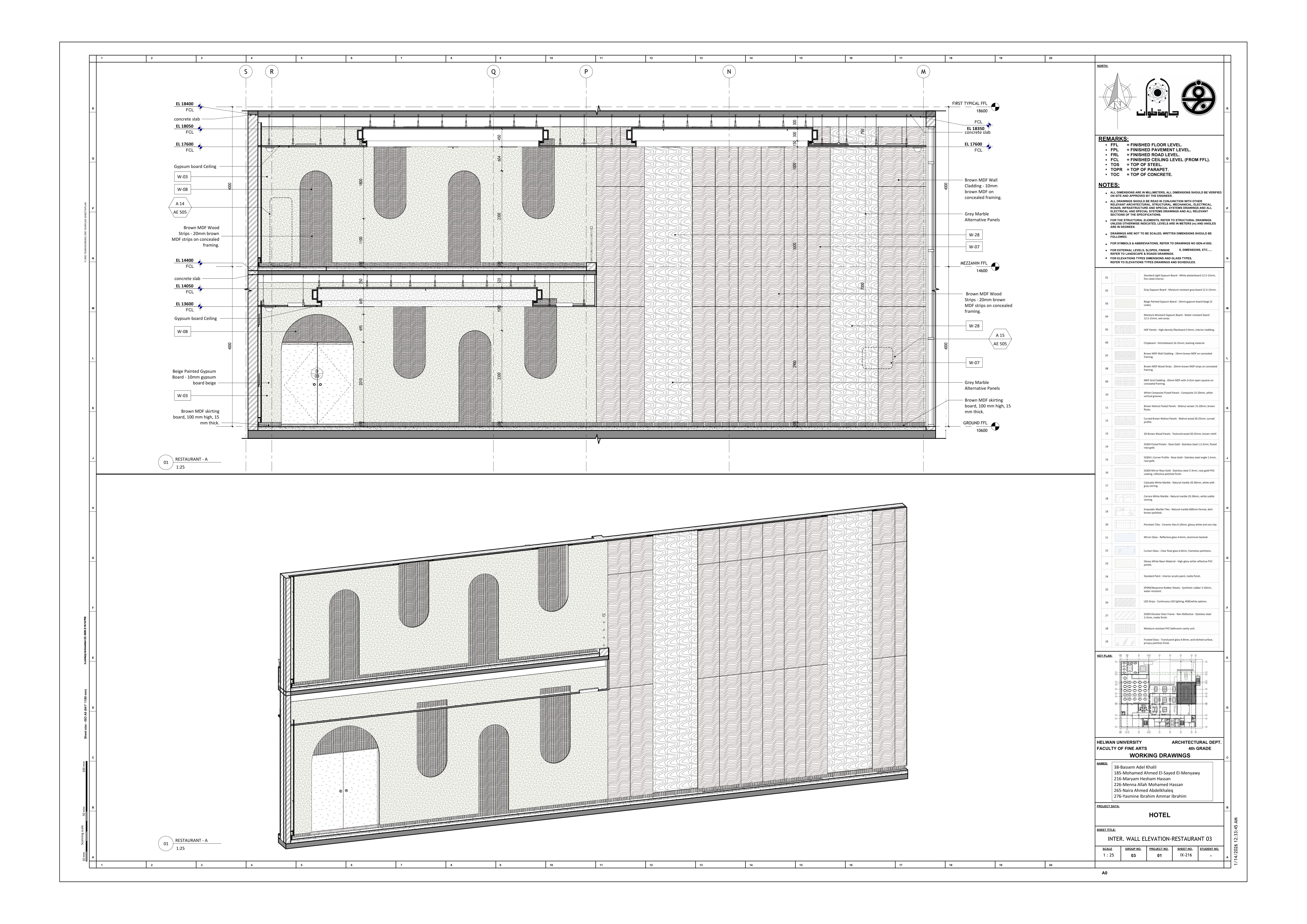 Blue Hotel | 3-Star Hotel Working Drawings-87