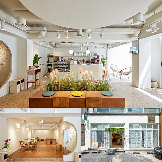 50 平温馨烘焙咖啡馆，韩式简约风格室内设计-1