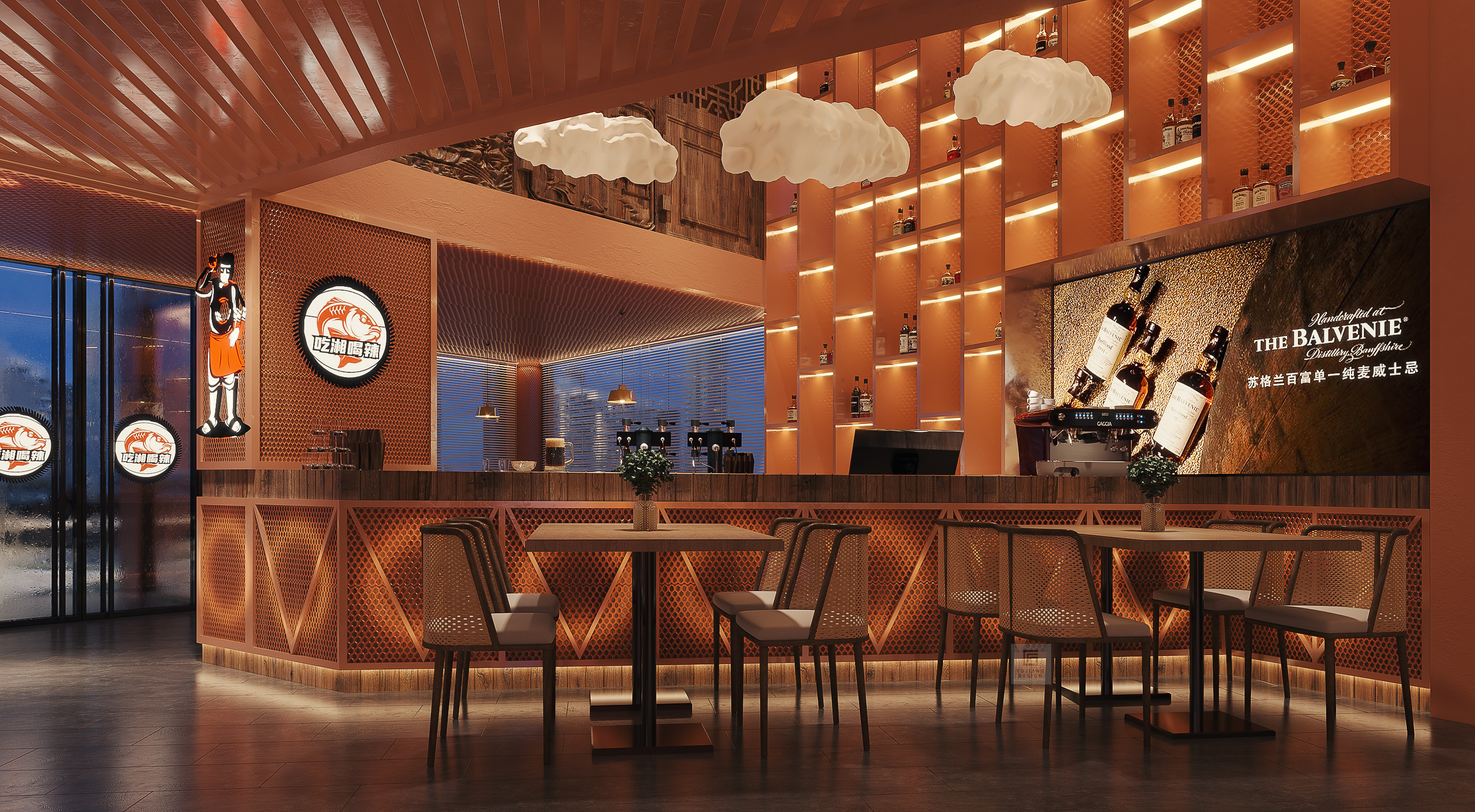 精酿+美食+音乐，娱乐餐厅设计-2