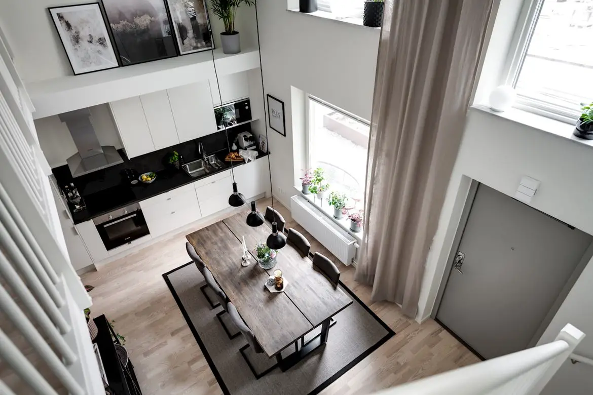 瑞典现代简约两层公寓设计-1