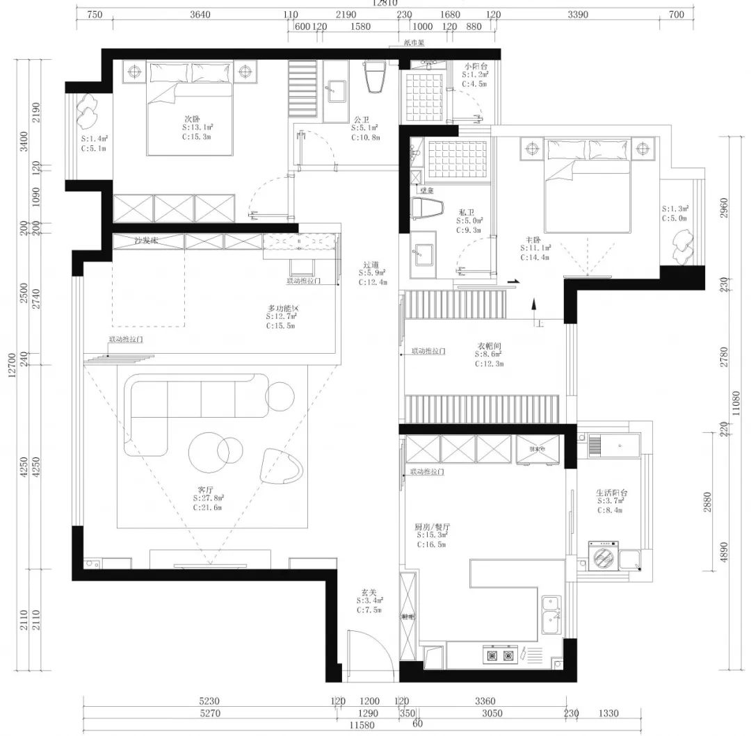 龙湖嘉天下观宸 135m²现代简约，享受时光的境遇-15