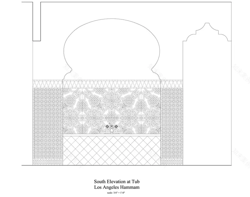 拉哈马姆浴场(注:Hammam常见指土耳其浴室、公共澡堂等,LA可能是特定场所名称的一部分,这里结合音译和意译给出此翻译,需结合具体语境确定是否准确) 丨美国洛杉矶丨CYNTHIA CARLSON ASSOCIATES-6