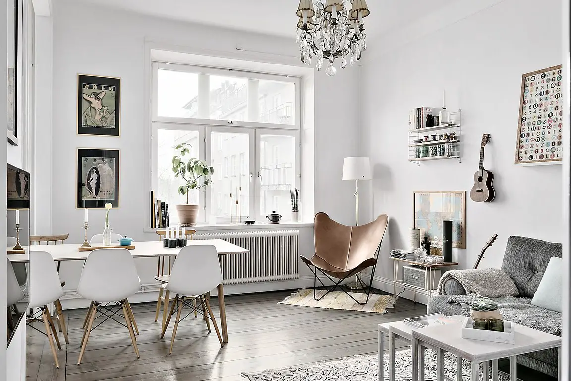 巧用家具打造 52 平米公寓的自行车收纳空间-5