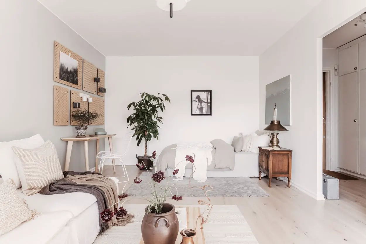 瑞典 38m2 温馨小户型公寓,秋日暖阳与现代设计的完美融合-3