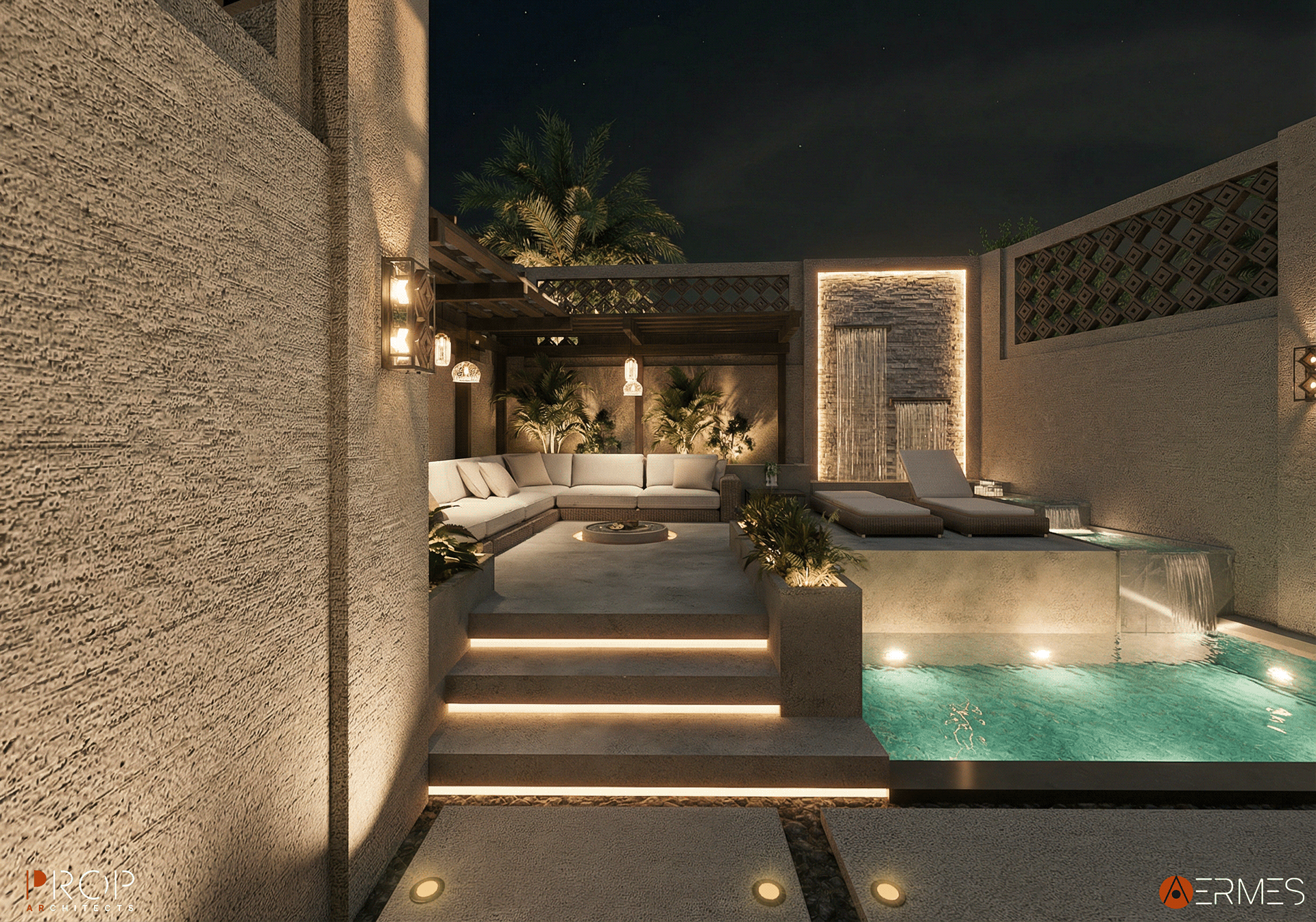 别墅外立面及景观丨沙特阿拉伯丨PROP & AERMES ARCHITECTS-17