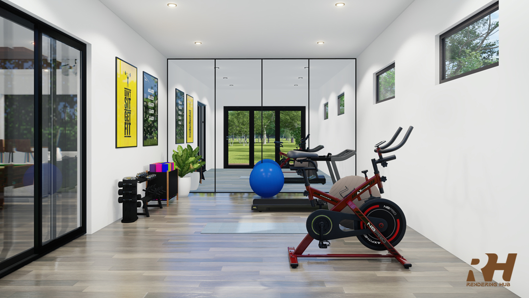 花园小屋设计与 3D 渲染-9