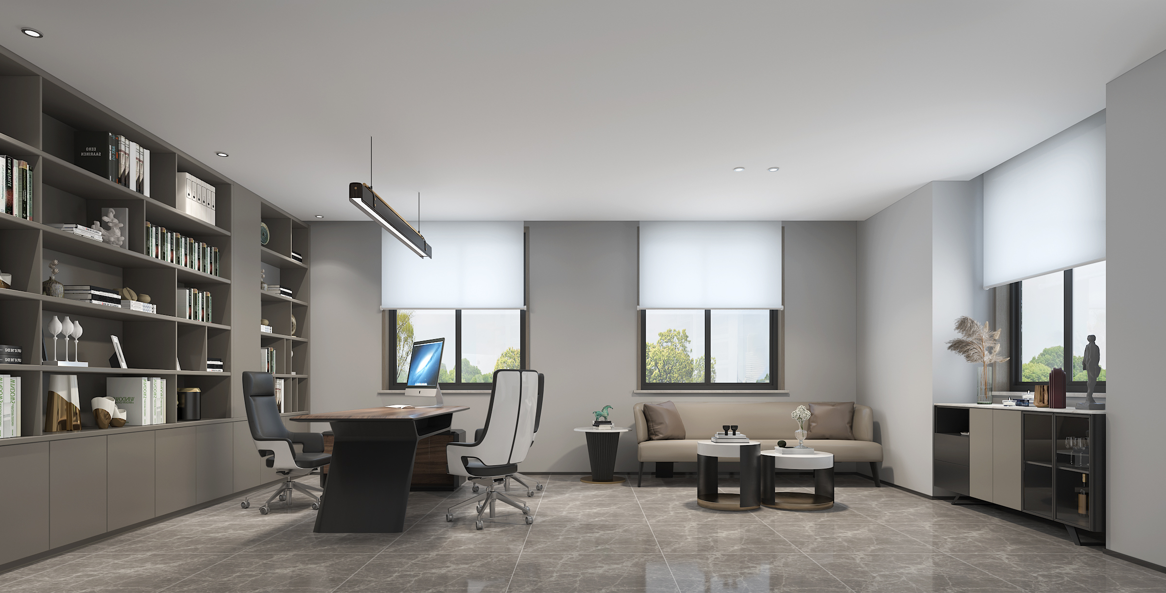 坤达江山筑物业办公室装修设计丨中国丨腾升建筑装饰股份有限公司-9