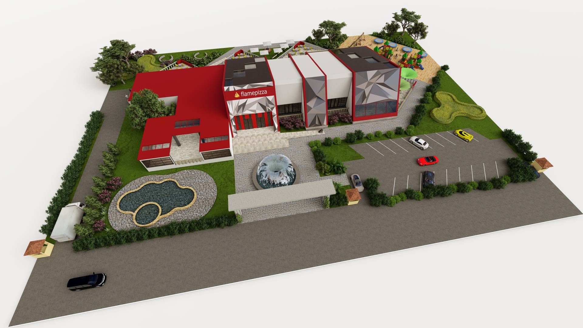 flame pizza 餐厅设计丨一名建筑系学生-10