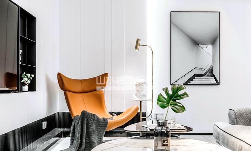 小夫妻 70㎡二手房逆袭，黑白极简演绎个性空间-0